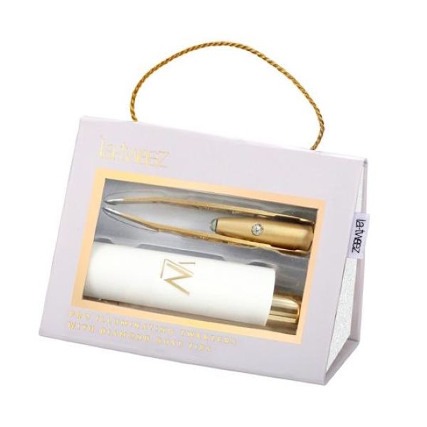 La-Tweez - Pro Illuminating Tweezers - Gold With Carry Case
