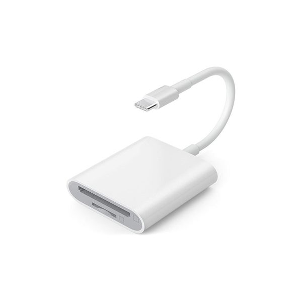 2-in-1 OTG Card Reader for Phone PC with USB-C Adapter 12x9x1cm