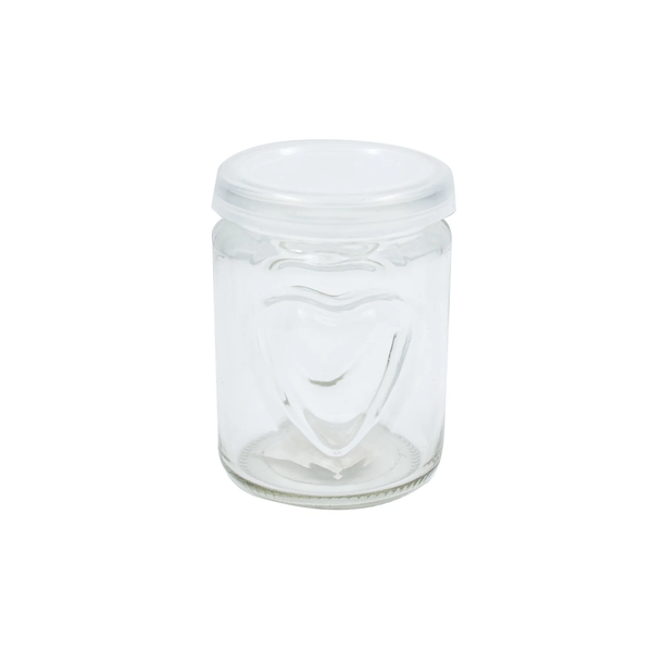 Heart Shaped Glass for Dry Food Storage - Set Of 12