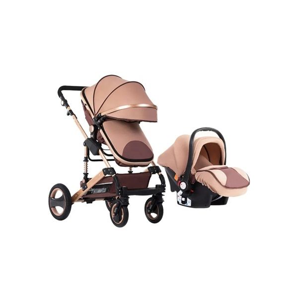 Baby Pram Pushchair Buggy with Car Seat - Brown | Shop Today. Get it ...