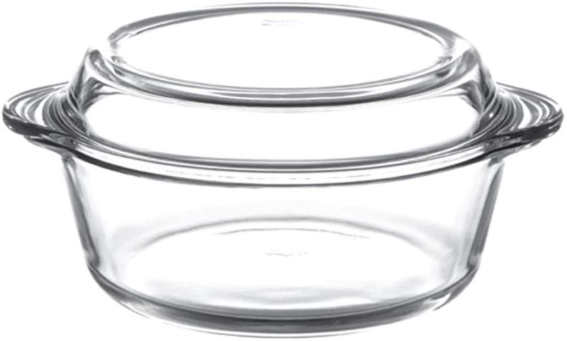Casserole Dish Glass - Round with Glass Lid