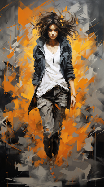 Canvas Wall Art - Attitude Lady Abstract - HD0183