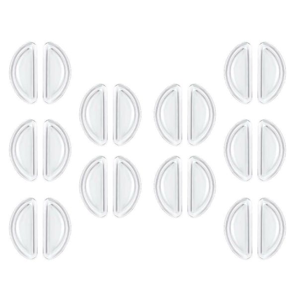 Transparent Pillow-Type Nose Pads 1mm Thick - Designed For Glasses -10 pack