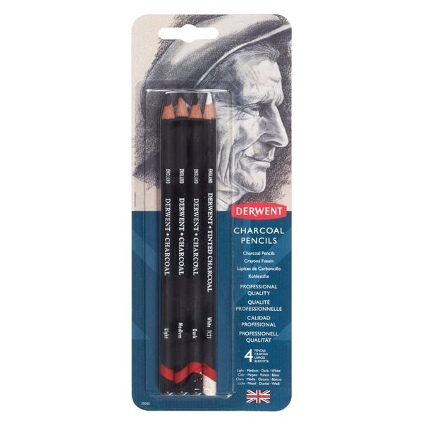 Derwent Charcoal Drawing Pencils, Set of 4, 39000