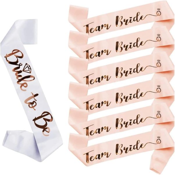 Bride to Be Sash Set of 7 for Hen Party Bachelorette Party Accessories