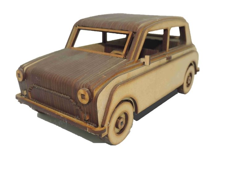Mini Cooper 3D Puzzle Wooden 3D Model