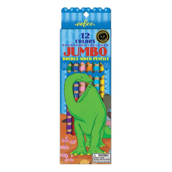 eeBoo Dinosaur 6 Double Sided Pencils
