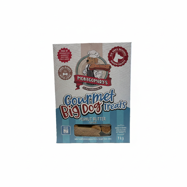 Montgomery's Dog Treats - Peanut Butter - Big Bite 1kg