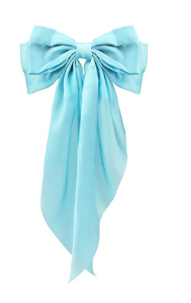 Large Hair Bow Clip - Sky Blue