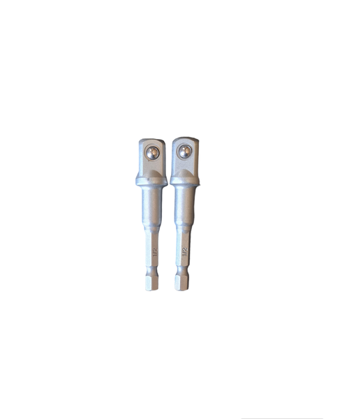 Wow Tools Socket Adaptor 1/2 Drive X 50mm X 1/4 Hex 2 Piece Value Pack