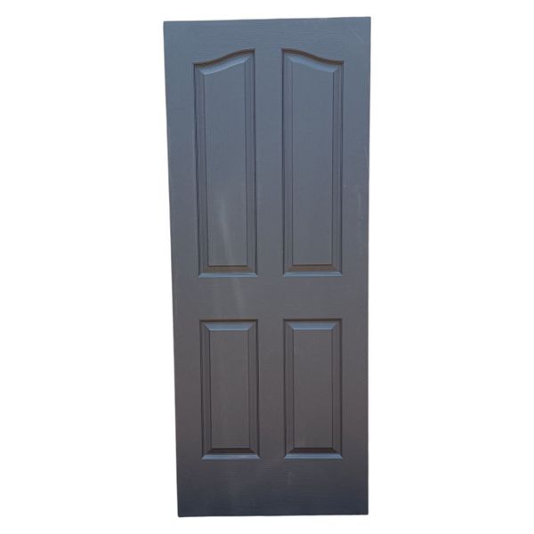 Deep Moulded 6-Panel Black Door 203×82×4cm (DM12)