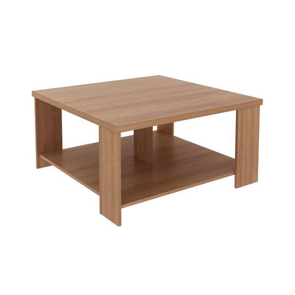Bella Casa Brown Wood Square Coffee Table