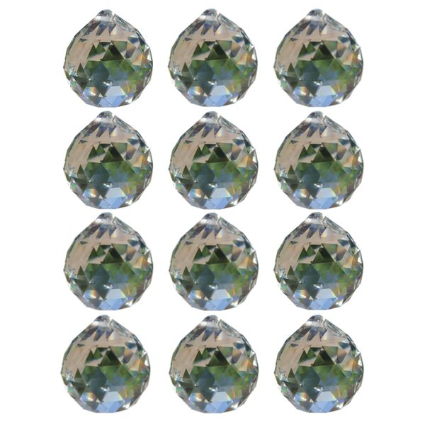 Decor Hanging Crystal Diamond Sun Catcher Ornament Set of 6 - 3cm