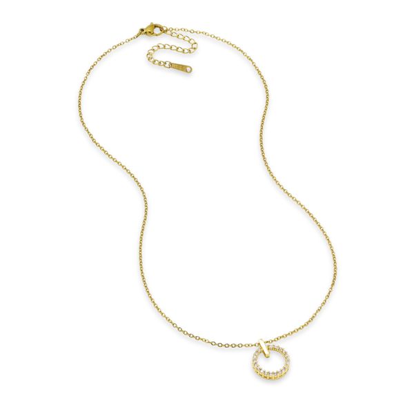 iDesire Cubic Zirconia Circle Necklace