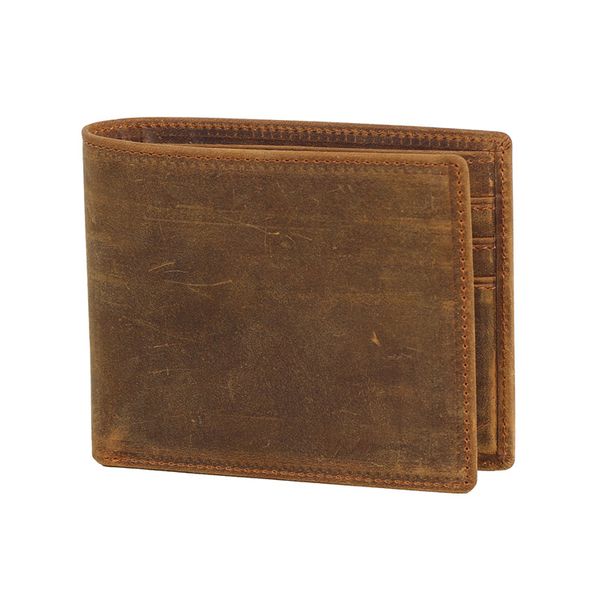 Men's Top Grade Cowhide Wallet RFID Retro Genuine Leather Wallet
