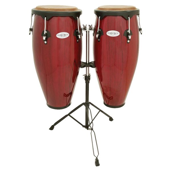 Toca Percussion 10" &amp; 11" Synergy Series Conga Set With Stand - Rio Red