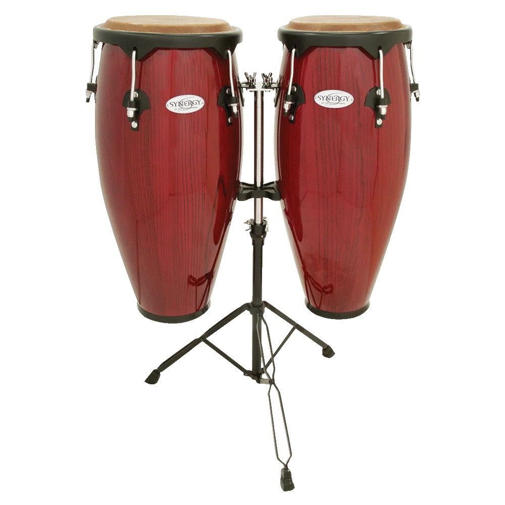 Toca Percussion 10" & 11" Synergy Series Conga Set With Stand - Rio Red