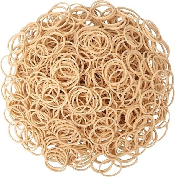 Size 10 Rubber Bands - Beige Color, 200g Pack | Strong &amp; Stretchable