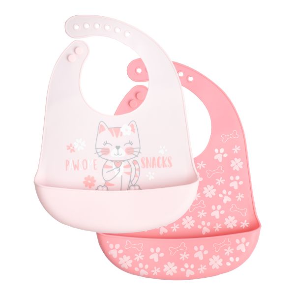 SQUIGGLE Baby 2-Pack Silicone Bibs - Practical &amp; Mess-Free
