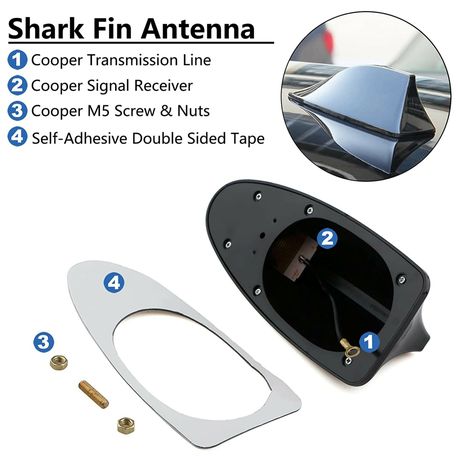 2023 Universal FM Radio Shark Fin Car Antenna Aerial Roof Signal