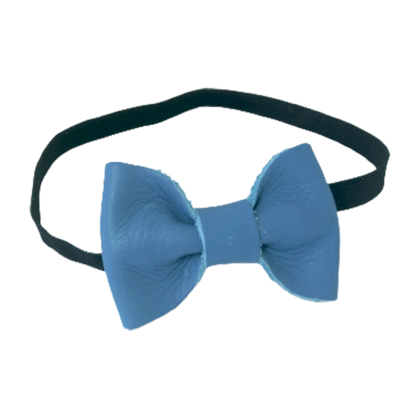 Pitta-Patta Soft Genuine Leather Pinched Bowtie - Duck Egg