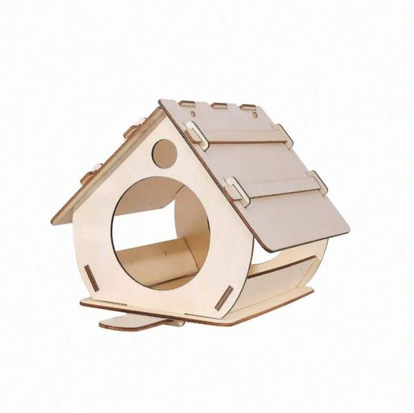 DIY Outdoor Garden Wooden Feeding Birdhouse