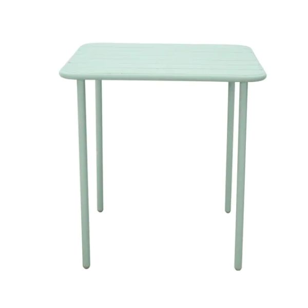 Steel Patio Table Agave Green W70cmxL70cmxH72cm (Excluding Chairs)