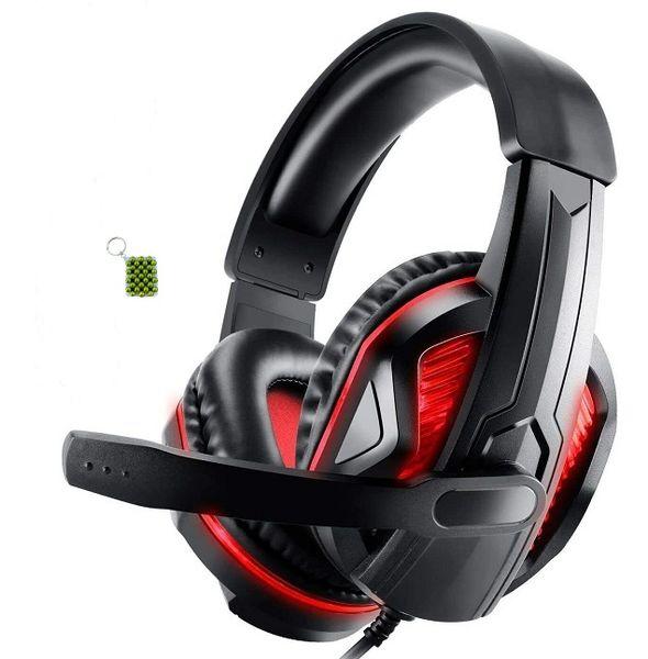 Wired Noise Cancelling Gaming Headset With Condenser Microphone+Key Holder