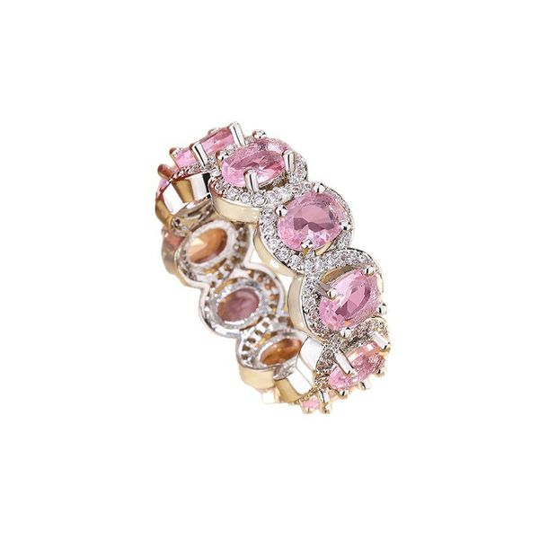 ZELTRYN Pink Diamond Full Eternity Band Ring