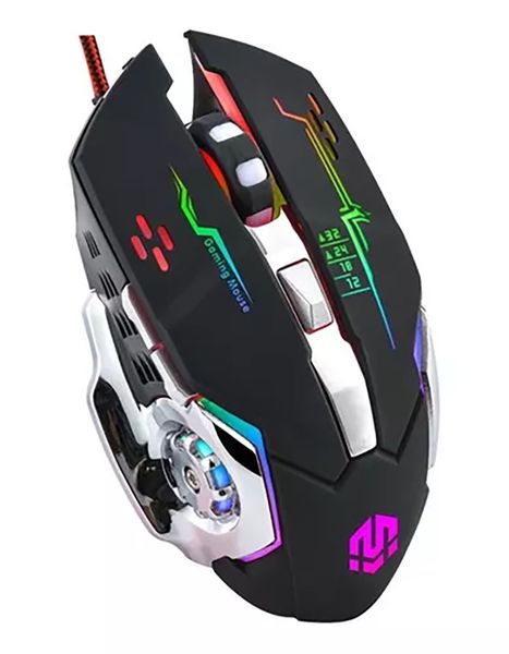 RGB Wired Gaming Mouse - 6 Buttons, 3600 DPI, LED Backlight, 1.5m USB Cable