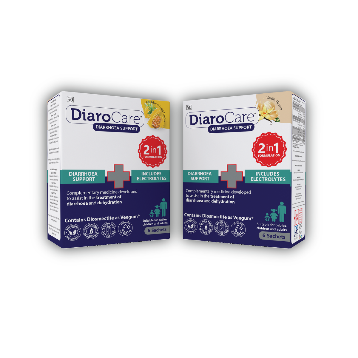 DiaroCare Diarrhoea Support with Electrolytes 12 Sachets Shop Today