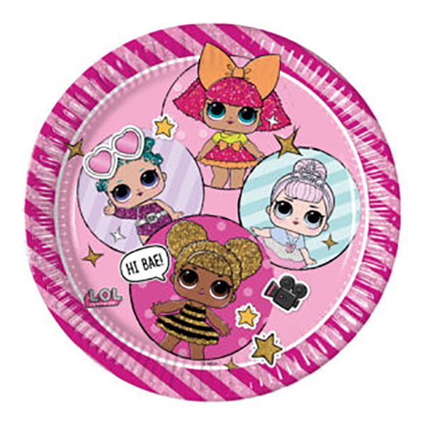Lol Glitterrati Paper Plates Large 23Cm