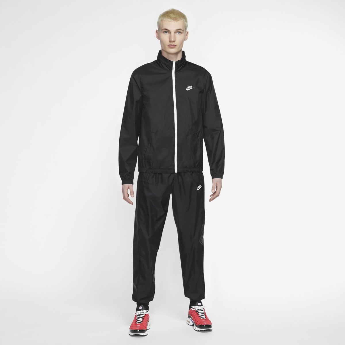 Nike Men's Sportswear Club Lined Woven Tracksuit - Black/White | Shop ...