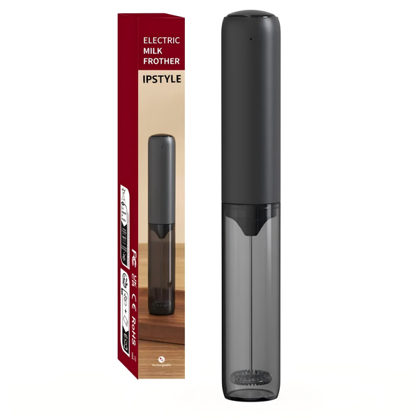 IPSTYLE Rechargeable Electric Handheld Milk Frother With Storage Lid