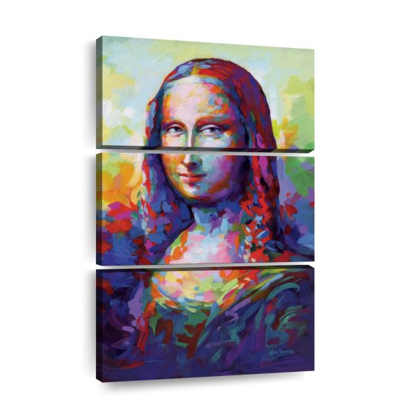 Canvas Wall Art Decor: -3-Piece Monalisa Canvas Print