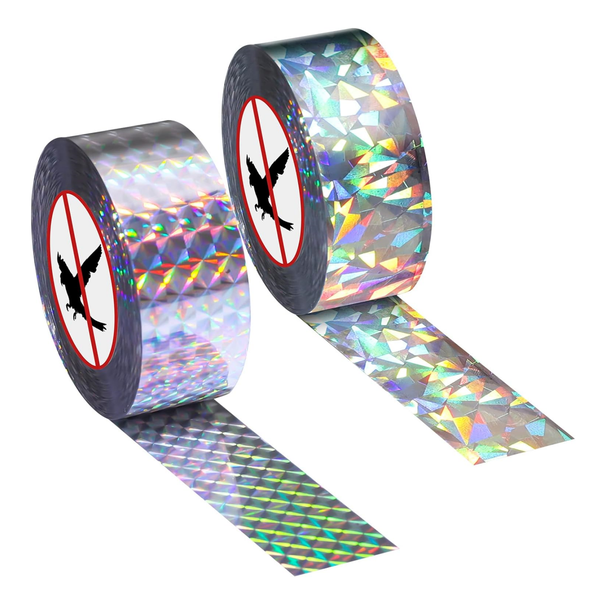 Bird Repellent Ribbon, Reflective, Set of 2 Rolls, 80m×2.5cm, Multicolor