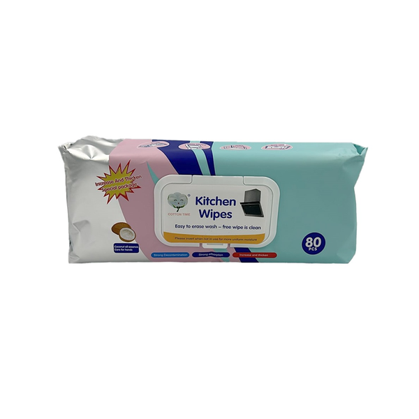 Disposable Kitchen Wipes Infused with Coconut Oil Essence