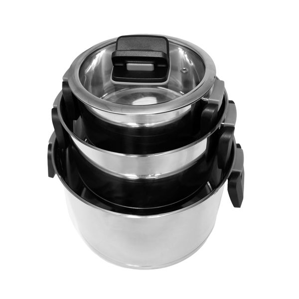 Eetrite - 6-Piece Stainless Steel Cookware Set with Foldable Handle