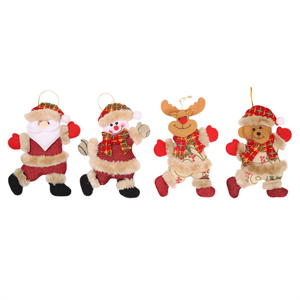 Xmas Hanging Decor Santa-Clause Snowman-Reindeer Bear Doll