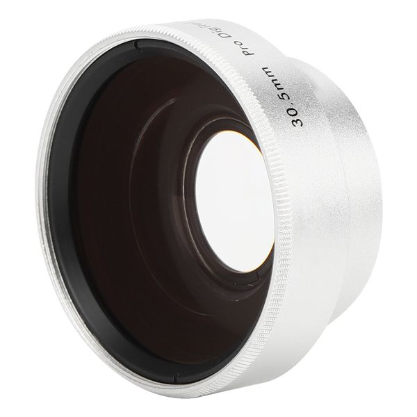 Silver Optical Glass 0.45X Wide Angle Lens For 30.5mm Cameras