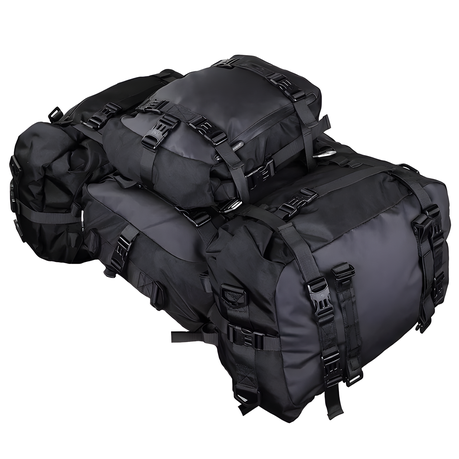 4 Pieces Motorcycle Tail Bag Waterproof Saddle Outdoor Drypack Trunk Storage Image