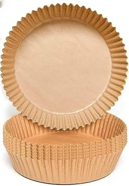 Round Air Fryer Paper Liners - 200 Pack - 20 cm Diameter