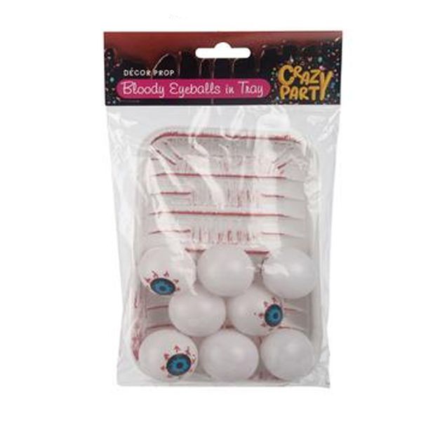 Party Prop Eyeballs With Tray - 9 Piece