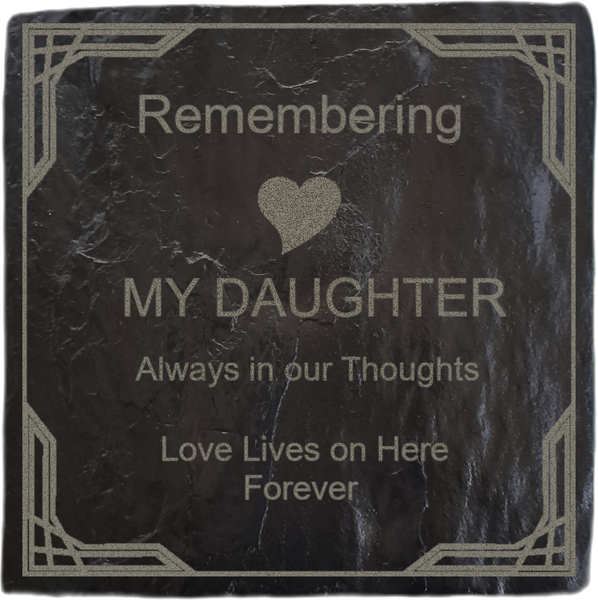 Always in our Thoughts - Remembrance stone for My Daughter