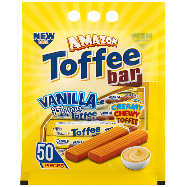 Amazon Toffee Bar - Vanilla Flavour (50 Pieces)