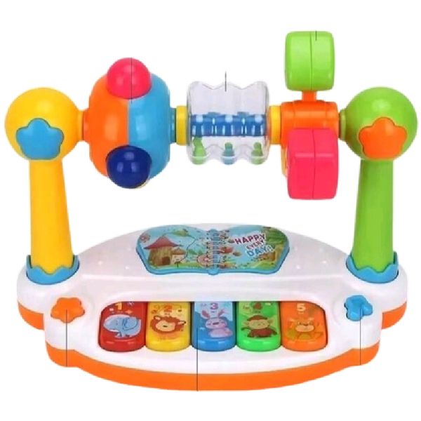 Kids Rotating Musical Toy Piano with Lights