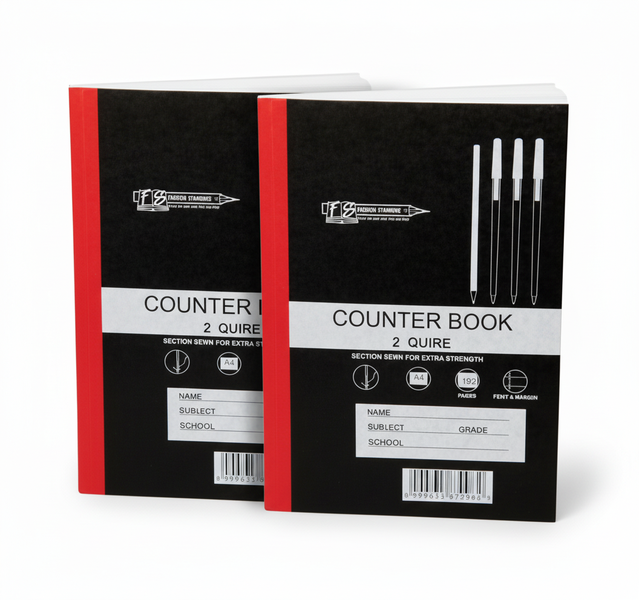 Book Hard-Cover A4 192-Page 2-Quire - 2 Pack