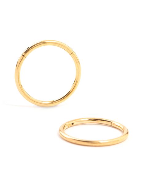 Lovisa Waterproof Gold Plated Stainless Steel Sleeper Earrings 12 MM