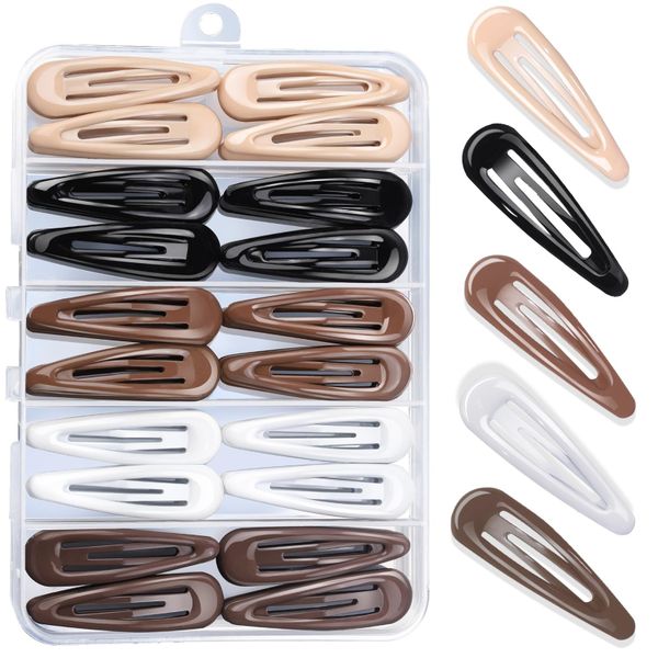 Women's Snap Hair Clips - Hair Barrettes - 2 Inch - 50 Pack