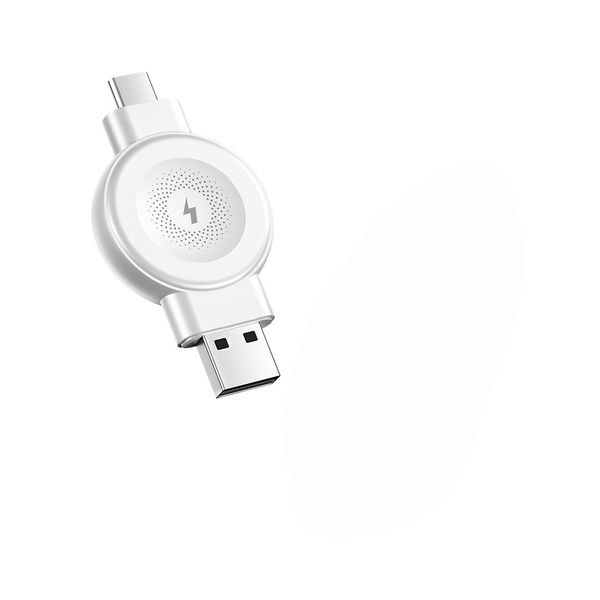 Wireless Inductive Watch Charger (USB-A/USB-C, 2.5W) Compatible with iWatch